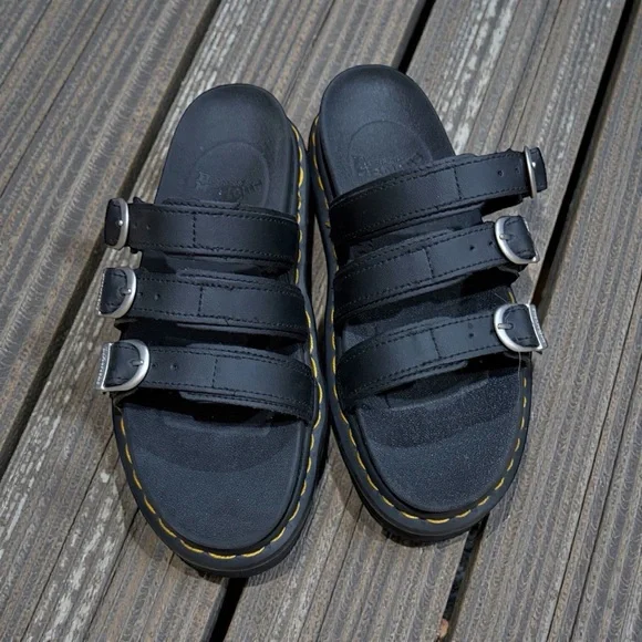 Dr. Martens Black Leather Sandals - Picture 4 of 7
